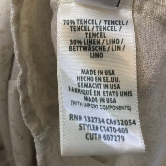 Anthropologie Cloth & Stone Reptile Print Linen Blend Romper s - Picture 9 of 11